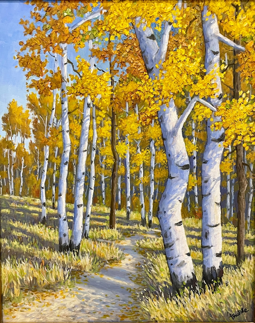 Follow Your Pathway 20x16 $1300 at Hunter Wolff Gallery